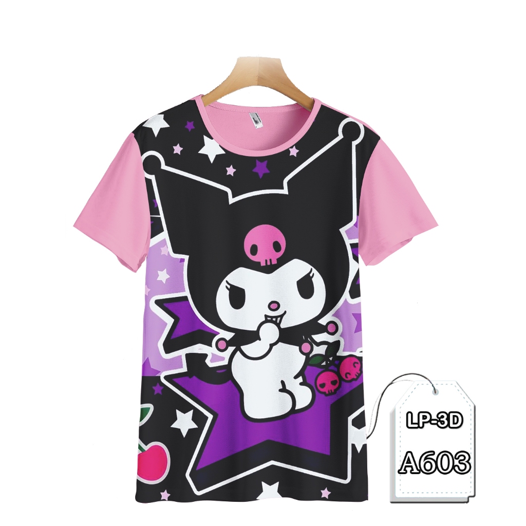 Kuromi and My Melody T-Shirt Cartoon Game Shirt TV Animation Children's ...