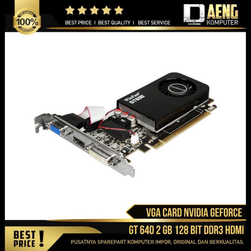 Vga Card PC Brand Leadtek Nvidia GeForce GT 640 2gb 128 Bit DDR3 No ...
