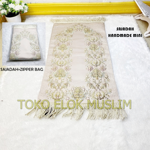 Turkish mini prayer mat + premium embroidered plastic Zipper bag ...