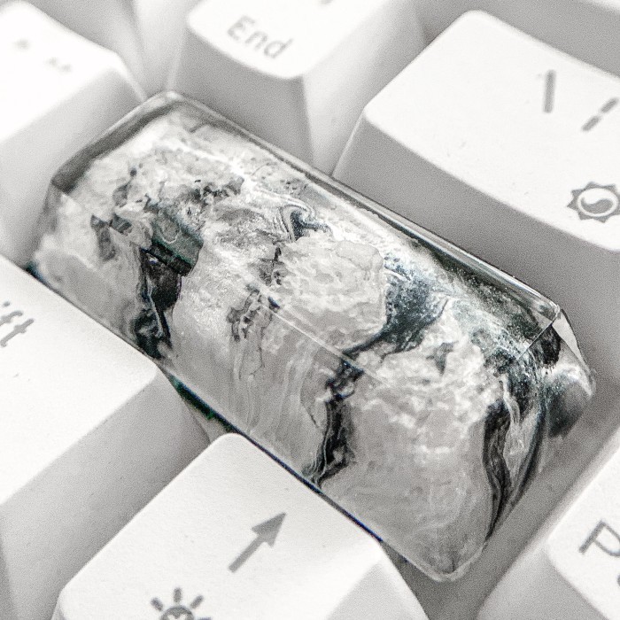 Snow - Artisan Keycaps Resin Mechanical Keyboard Enter 2.25U OEM R2 ...