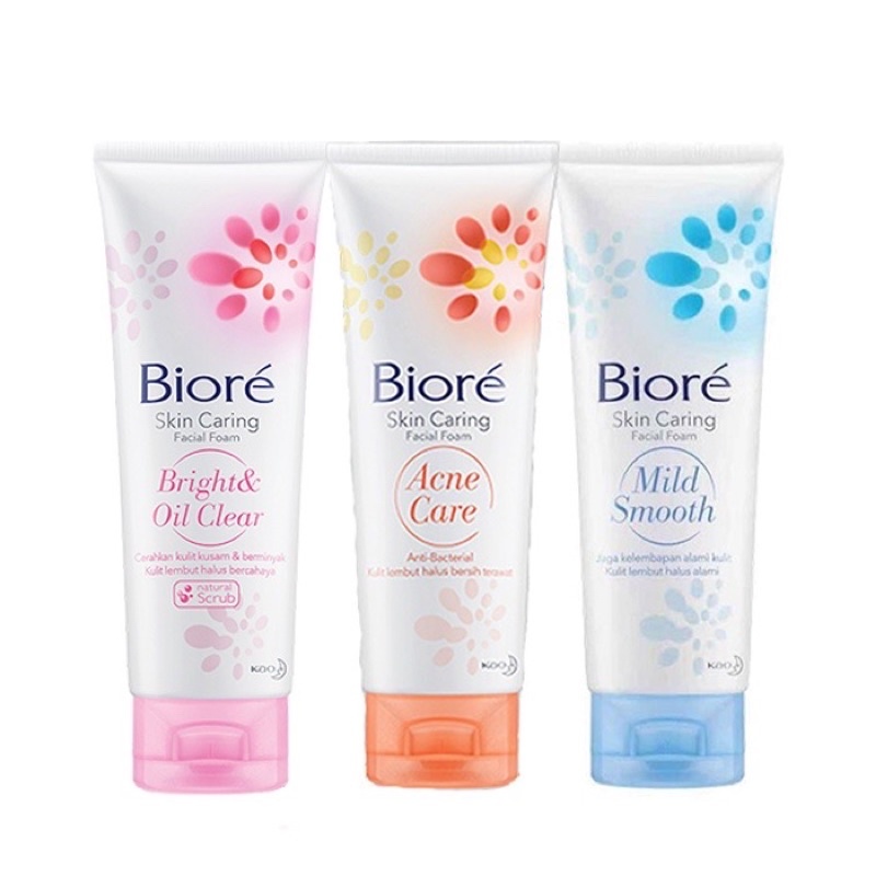Biore Skin Caring Facial Foam - Mild Smooth - Bright and Oil Clear ...