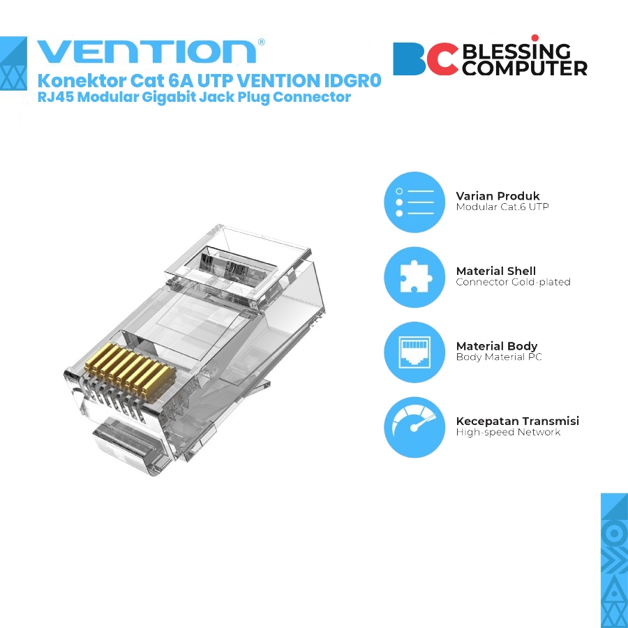VENTION Paint Connector 6A UTP VENTI IDGR0 RJ45 Modular Gigabit Jack ...