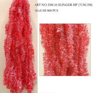 PUTIH MERAH Slinger Red And White Plain 2 Meters Long/Tinsel August ...