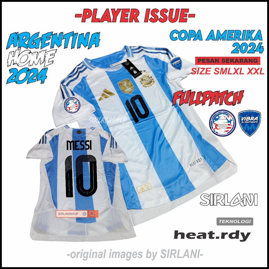 New ARGENTINA HOME JERSEY PLAYER ISSUE COPA America 2024 | Shopee Malaysia