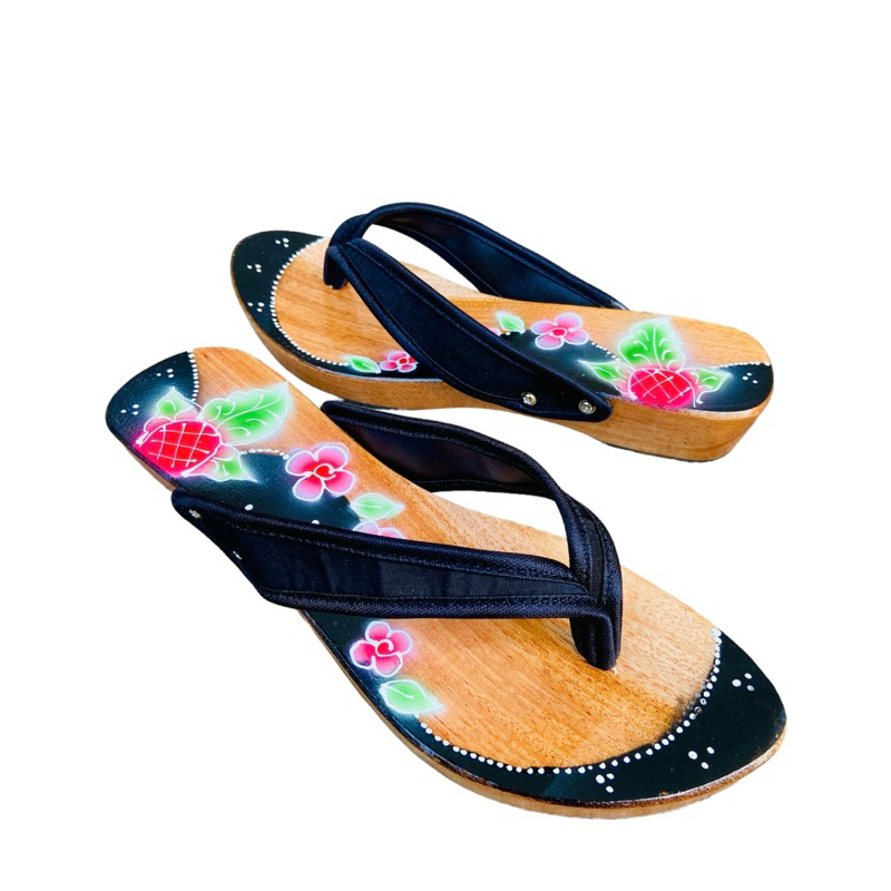 KELOM GEULIS TASIK WOODEN FLIP-FLIP SANDALS 4 CM | Shopee Malaysia
