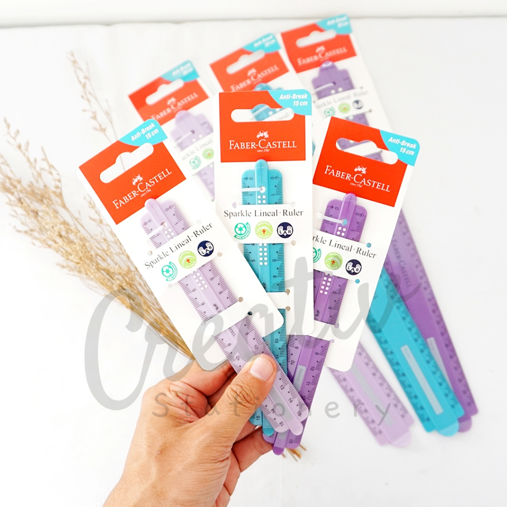 Faber CASTELL Ruler Sparkle Break Resistant Ruler 15 30 Cm | Shopee ...