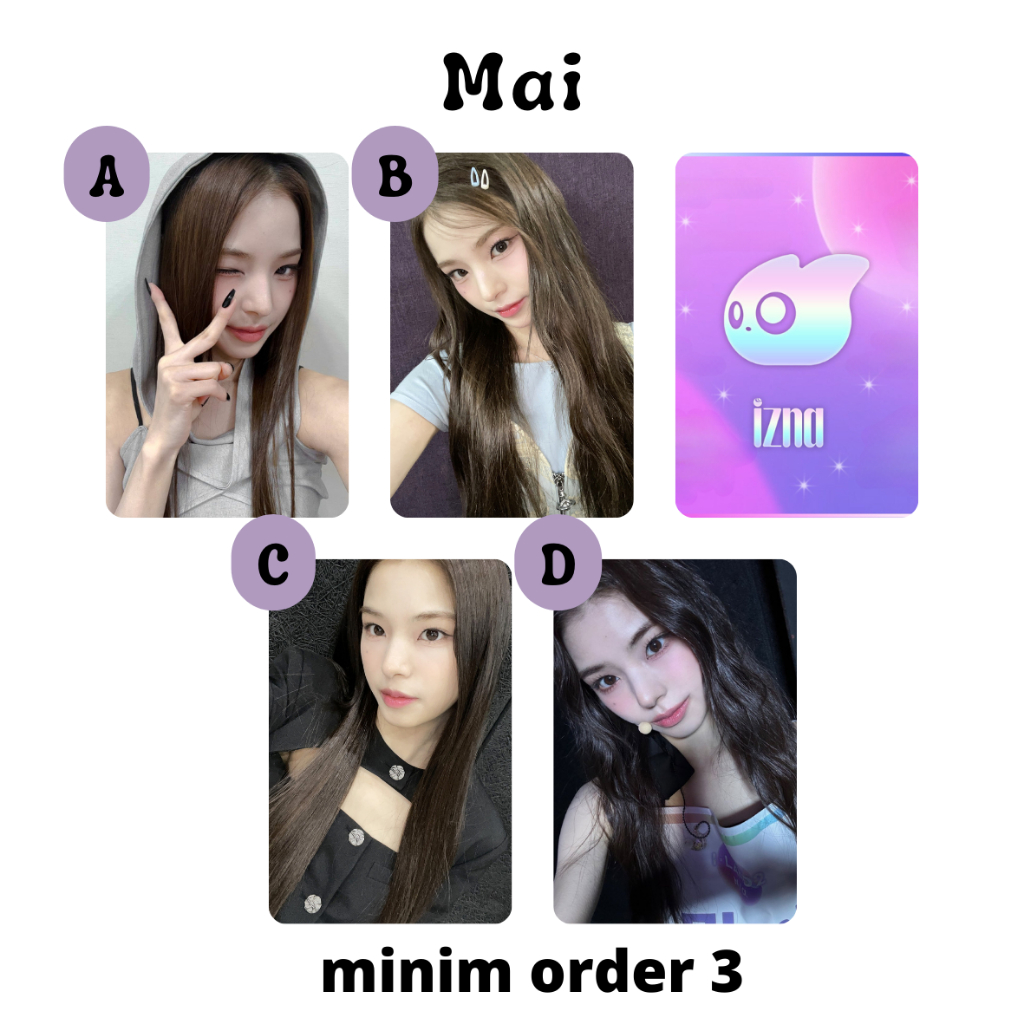 Blessing] Photocard IZNA ILAND 2 SELCA FINAL MEMBER DEBUT ILAND2