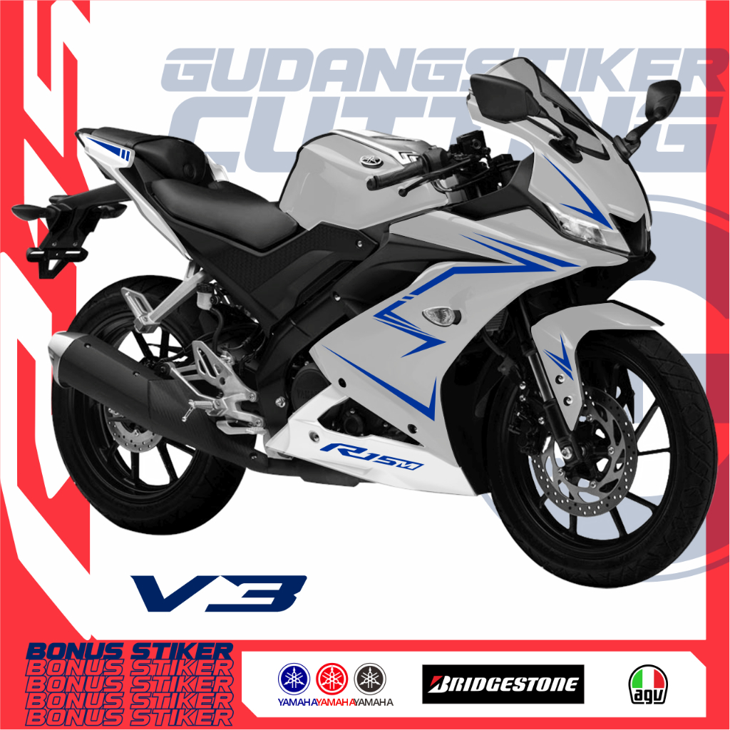 STRIPING CUTTING R15 V3 YAMAHA LIS STICKERS MOTORCYCLE ACCESSORIES ...