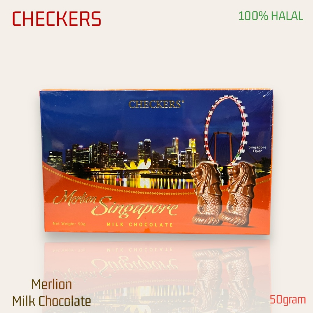 SINGAPORE MERLION CHOCOLATE CHECKERS Box 50gram HALAL | Shopee Malaysia