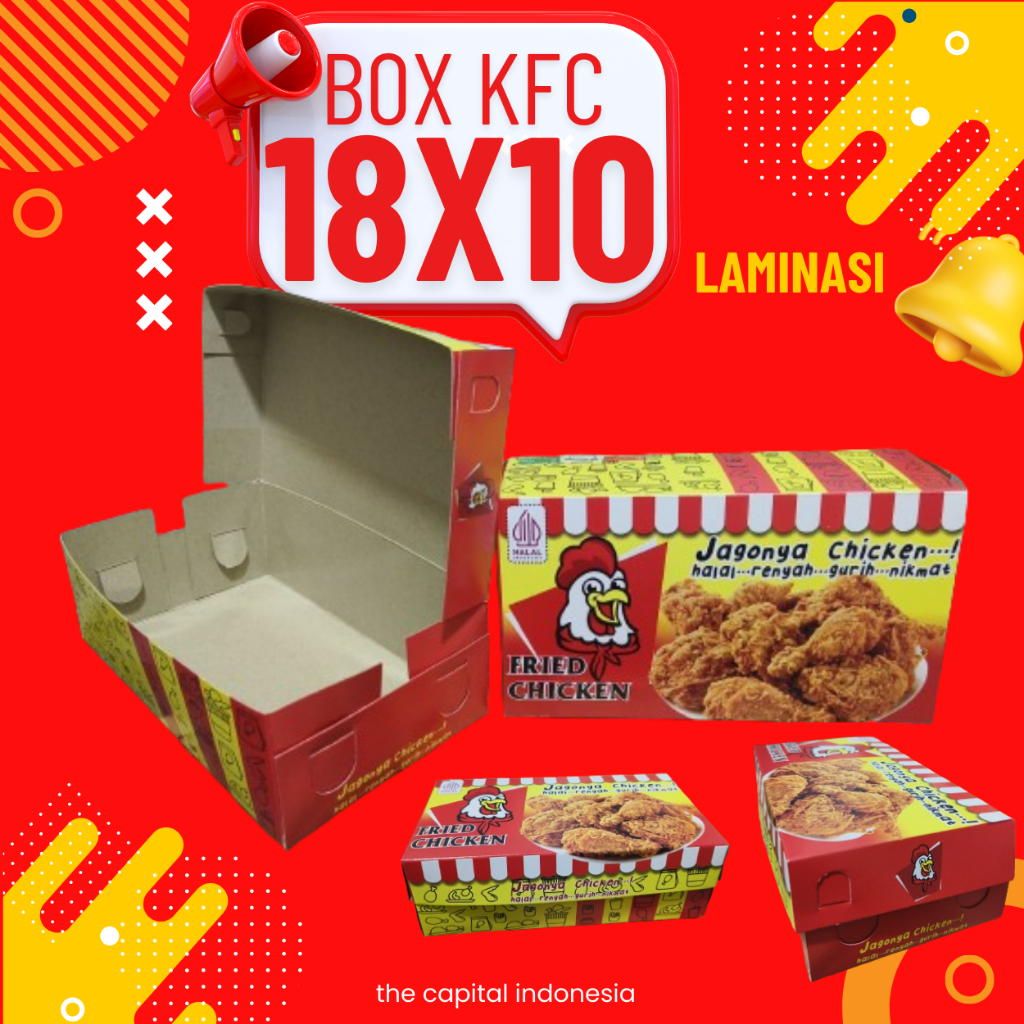 Thick LAMINATED CHICKEN KFC BOX [content 30] | Shopee Malaysia