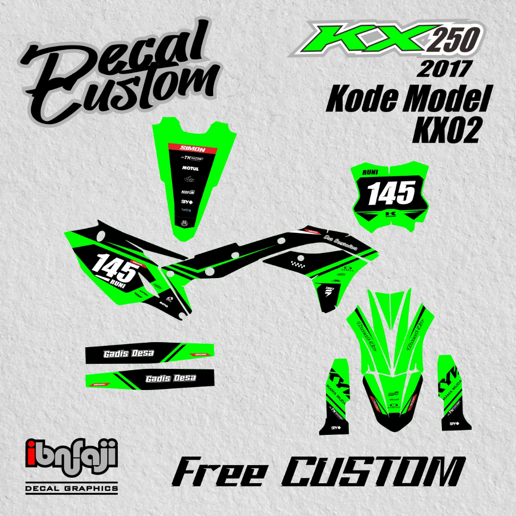 Decal Kx250 full body Design Can custom model Code kx02 | Shopee Malaysia