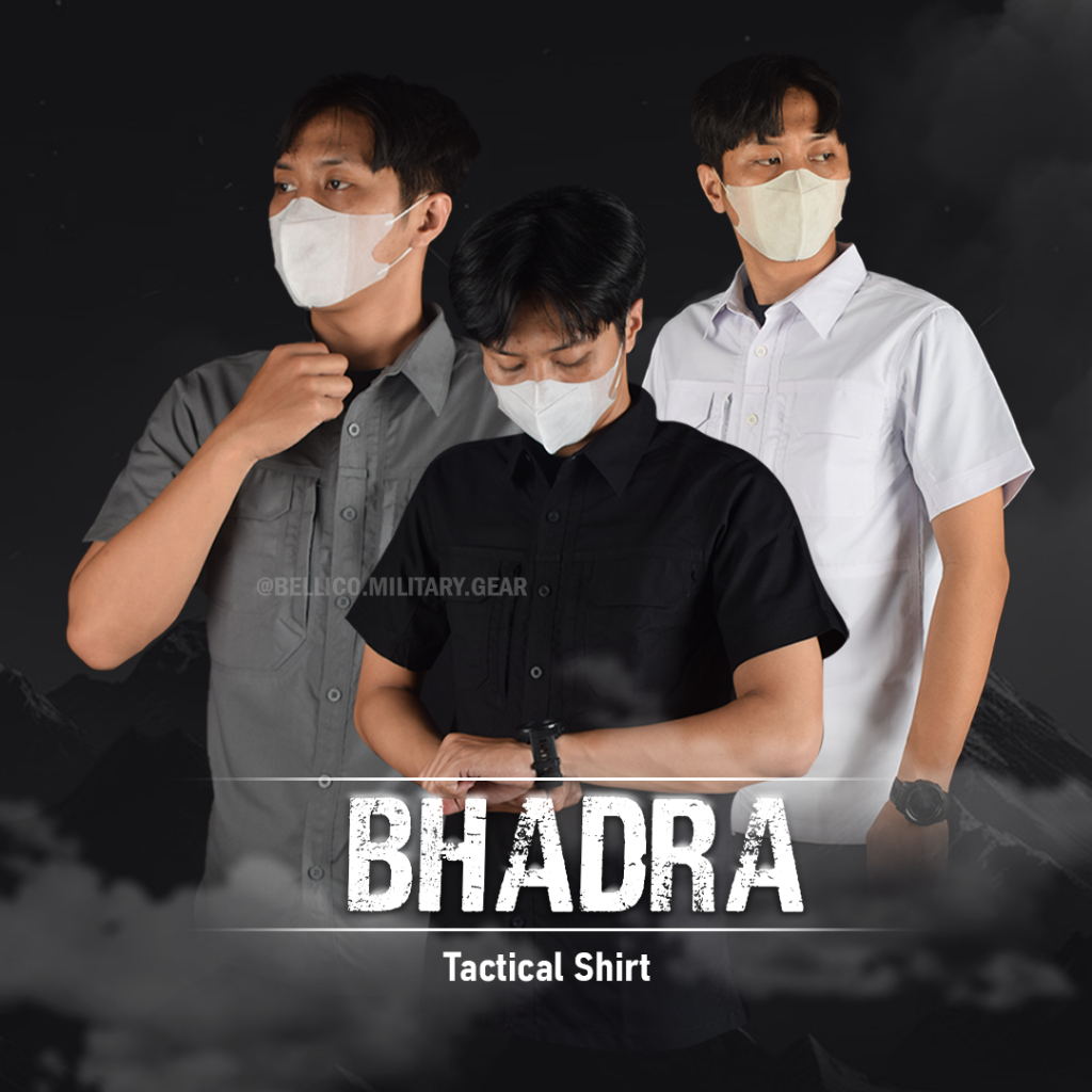 KEMEJA Bellico Bhadra Tactical Shirt Plain Tactical Shirt Short Sleeve ...