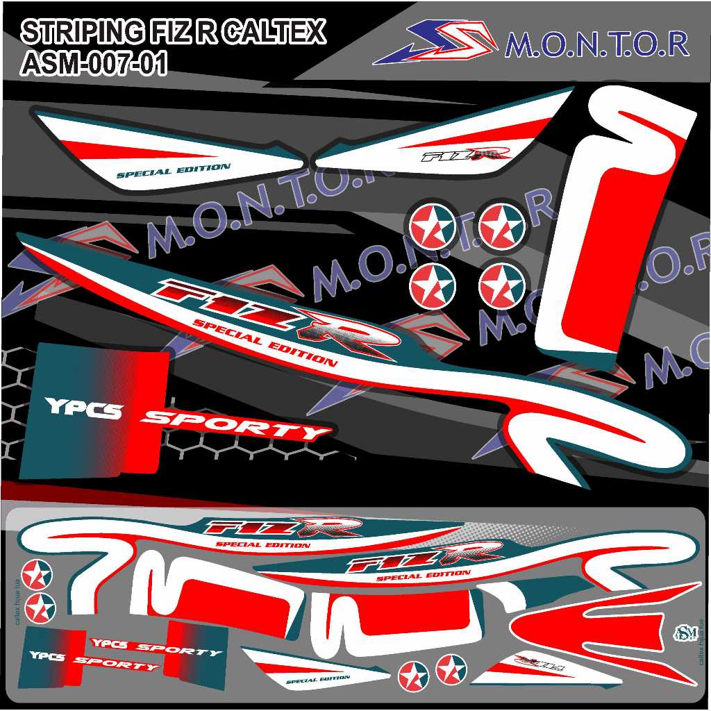 Fiz R CALTEX ASM-007 STRIPING STICKER | Shopee Malaysia
