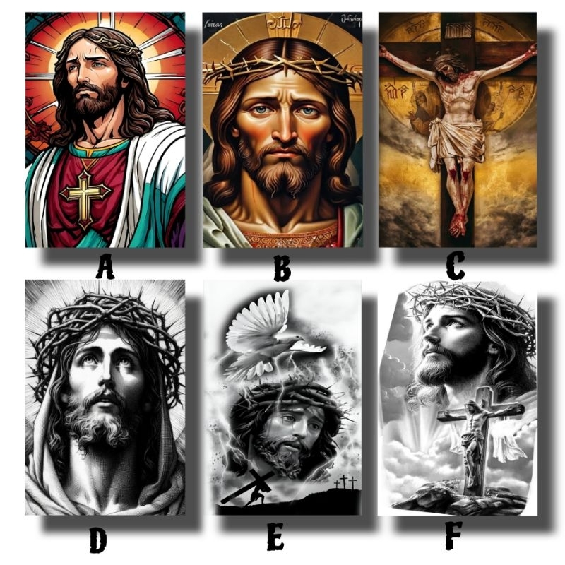 KAYU HIASAN DINDING Wall Decoration Wooden Display Theme Jesus Christ ...
