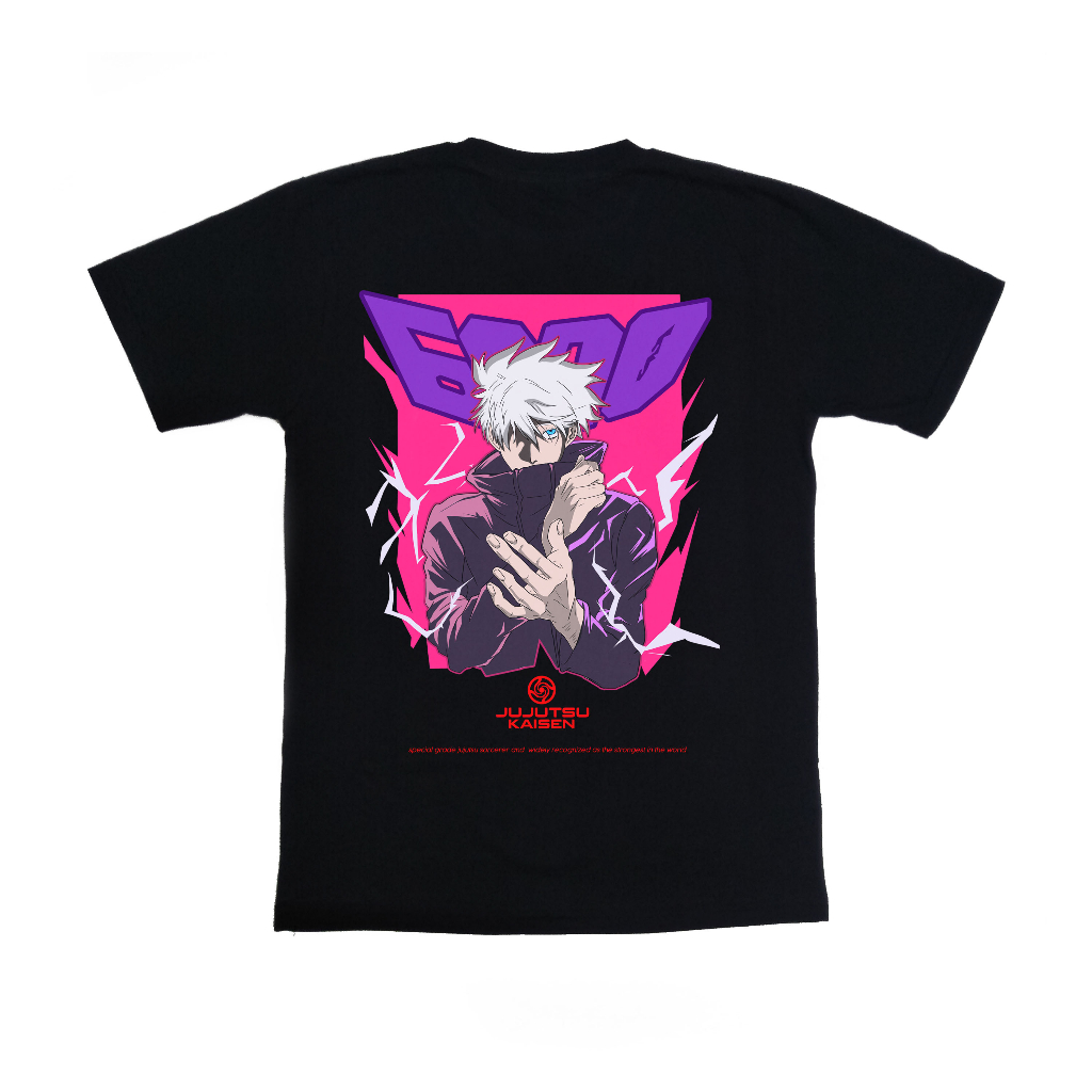 Gojo Satoru Jjk Cotton Combed 30s Anime Distro T Shirt Shopee Malaysia