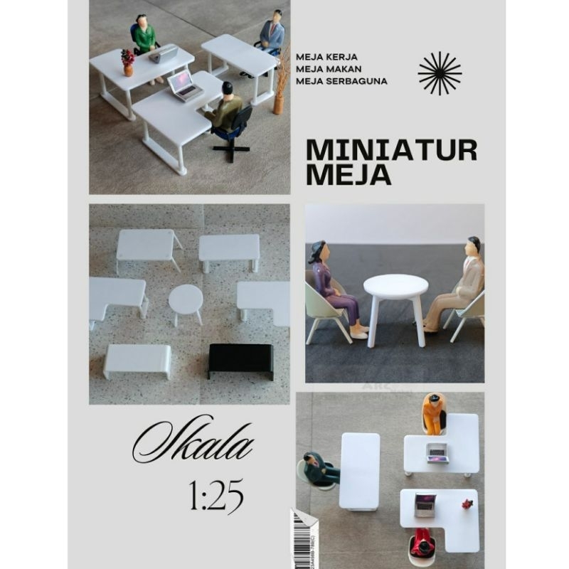 MINIATURE DINING TABLE, MULTIPURPOSE TABLE, WORK TABLE, SOFA TABLE 1:50 ...