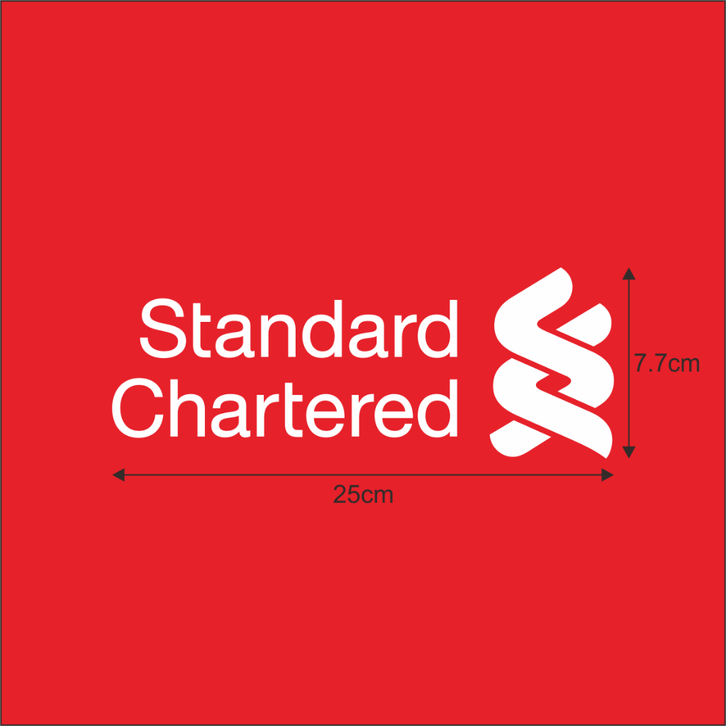 Standard CHARTERED Jersey Sponsor Patch Iron Screen Printing