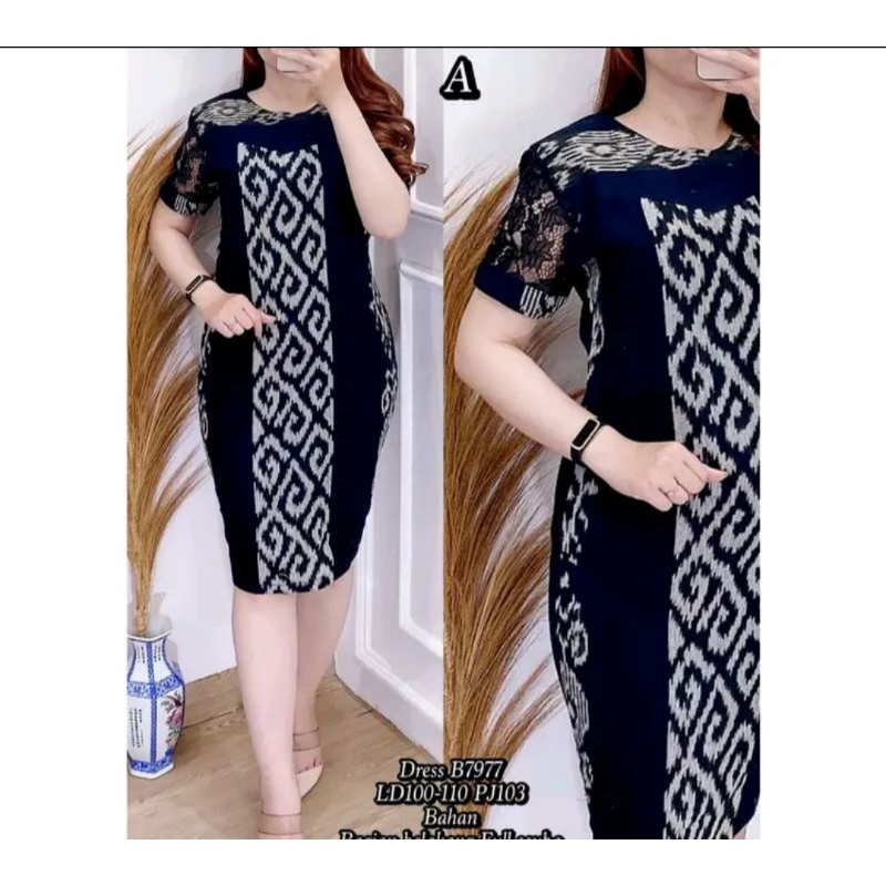 ETHNIC WOVEN DRESS WITH BROCADE SLEEVE MOTIF | Shopee Malaysia