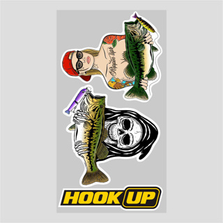 Sticker Cutting Brand Fishing Logo, Premium Fishing Mania Cutting