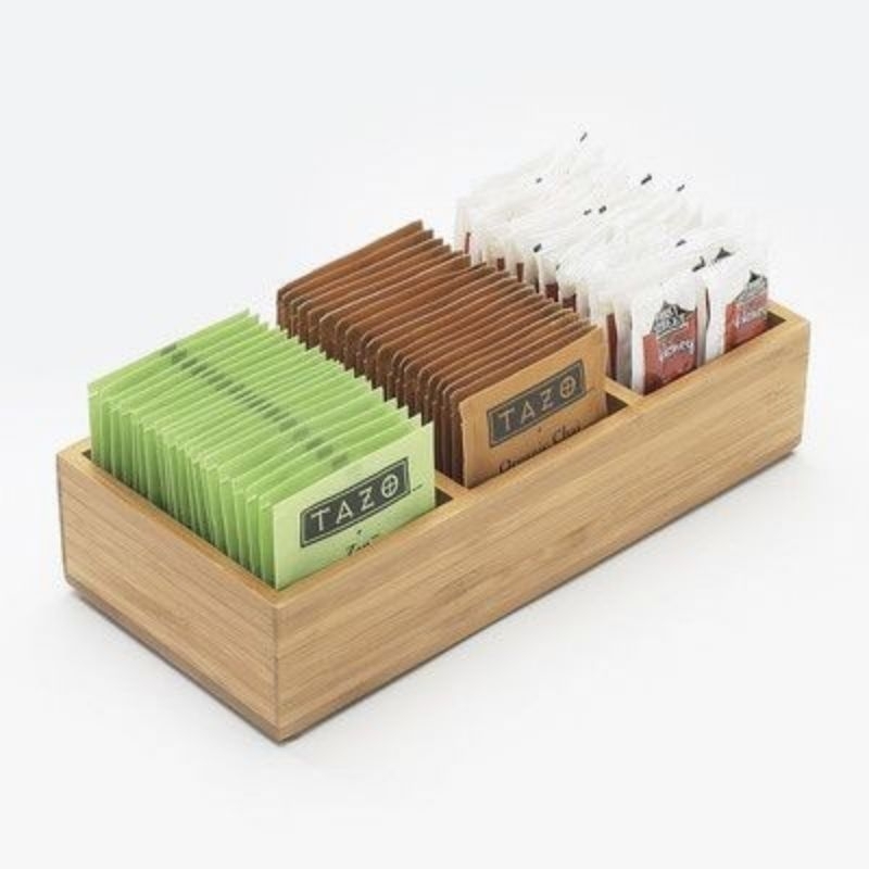 KAYU Drink Holder sachet Coffee Tea Rack Dutch Teak Wood sachet With 3