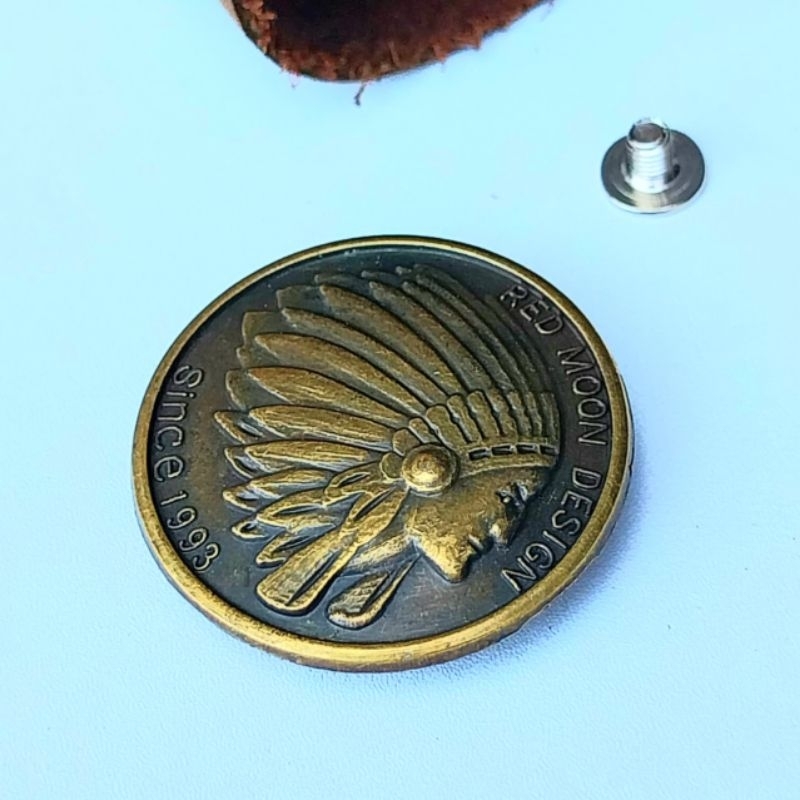 Concho Red Moon Design Vintage Button Diameter 30mm | Shopee Malaysia