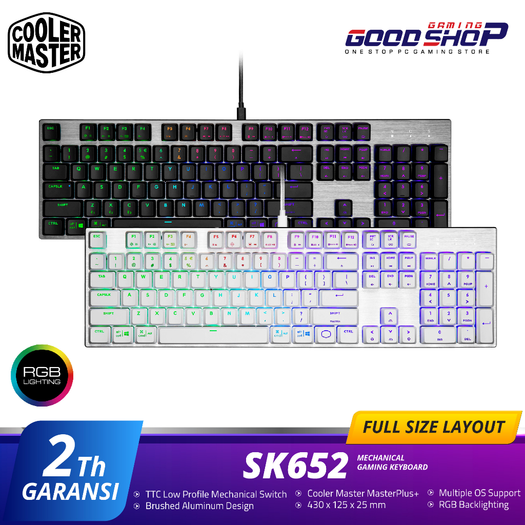 Cooler Master SK652 - Gaming Keyboard - US Layout - QWERTY
