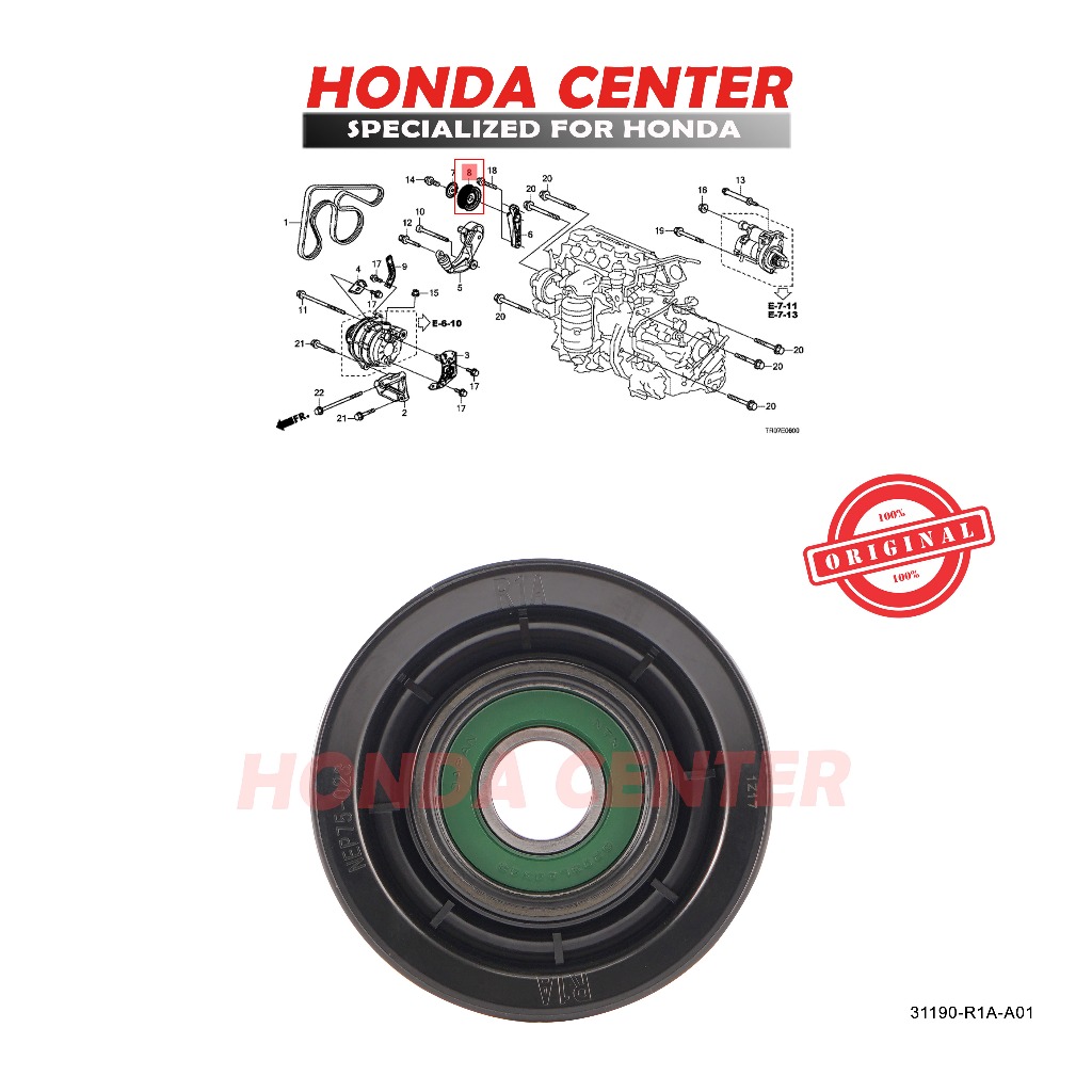 Puli pully pulley tensioner fan belt honda crv rm gen4 gen5 civic hrv