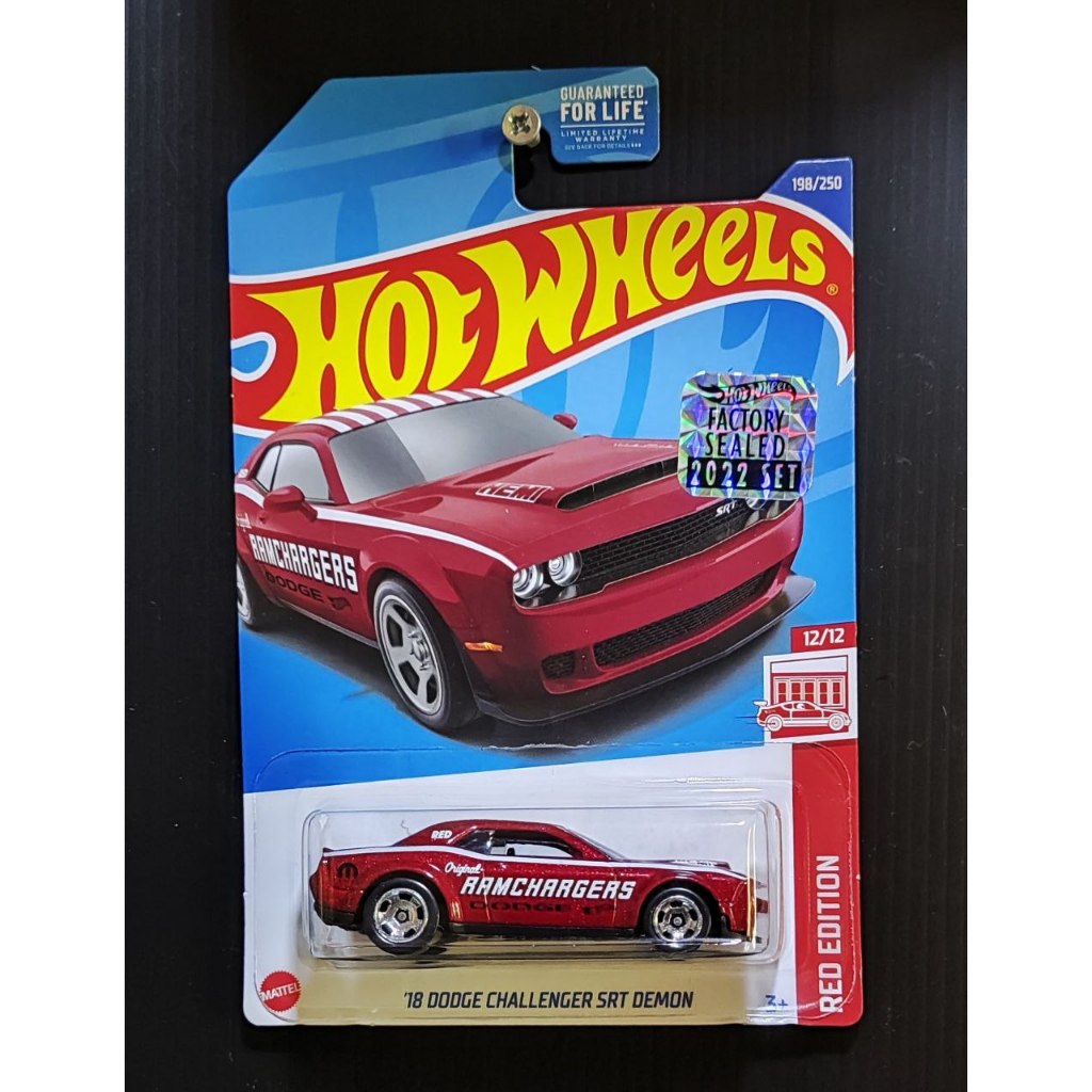 Hot Wheels 18 Dodge Challenger Srt Demon Red Edition Factory Sealed