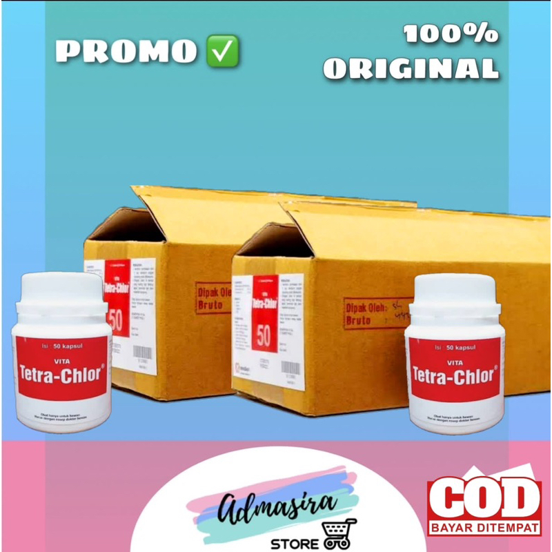 Vita Tetra CHLOR 50 Capsules Packaging BOX Tetra Clor Medion | Shopee ...