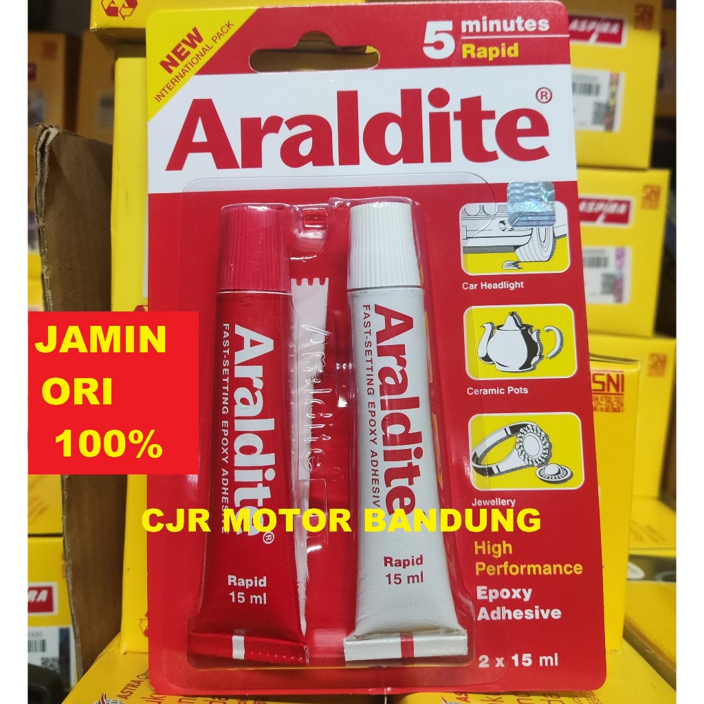 MERAH Araldite Glue Red RAPID 5 MINUTES ARALDIT Original Iron Glue