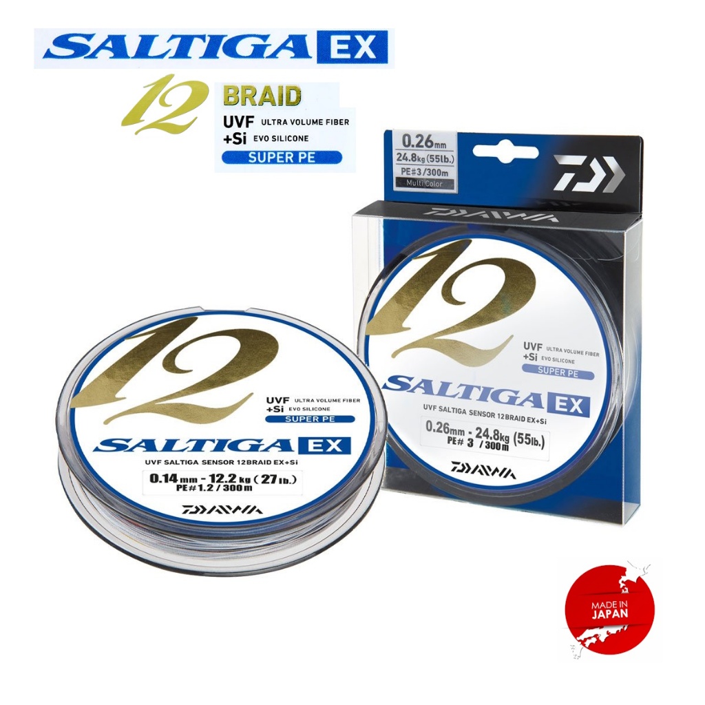 Daiwa UVF Saltiga Sensor X12 EX+SI Braid Multicolor PE Fishing