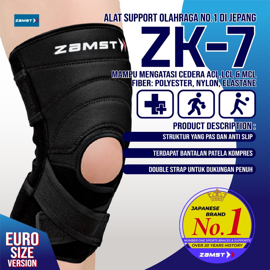 thumbnail image 2 of ZK-7 Knee Brace 2XL - Support For ACL, MCL, LCL Injuries With Resin Stays 2 of 12