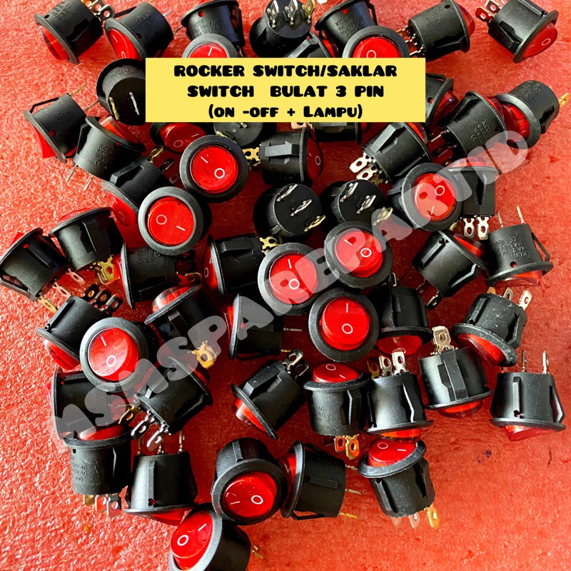 Rocker SWITCH/3PIN Round SWITCH (onoff+Lamp) Shopee Malaysia