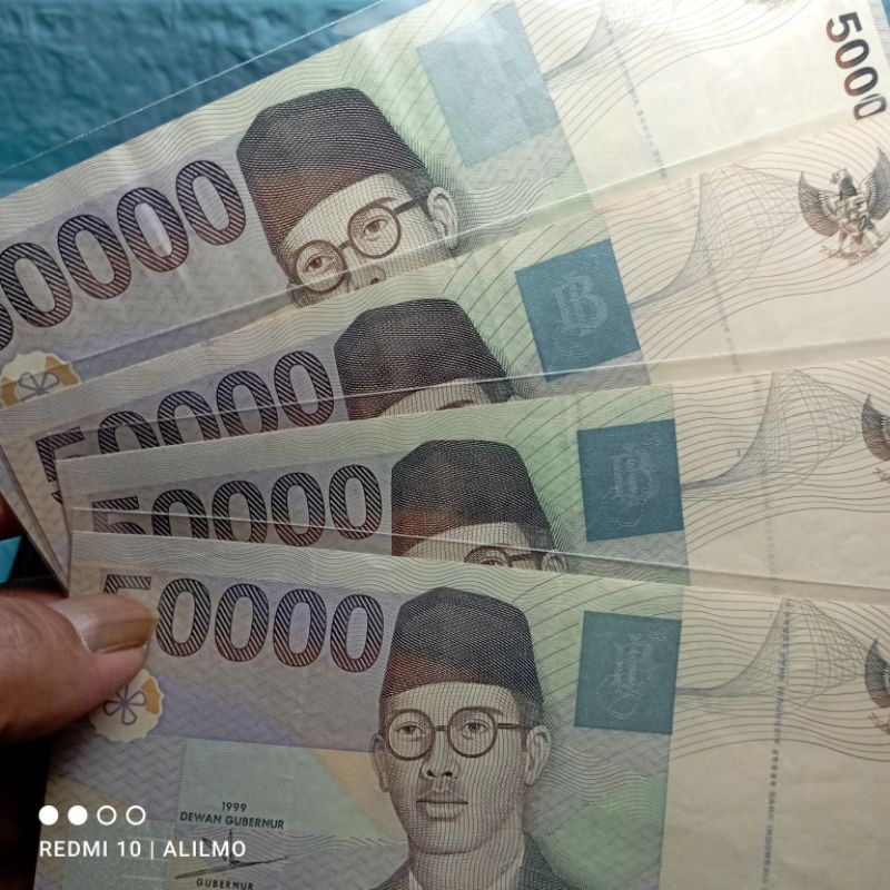5000 rupiah Old WR supratman Banknotes In 1999 Good Circulating ...