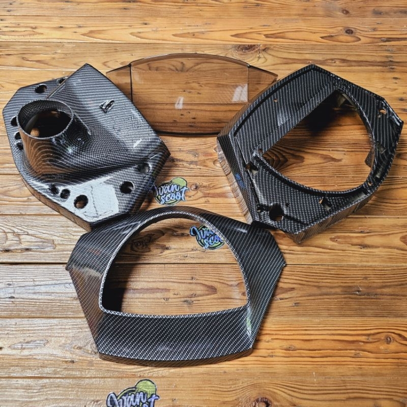 Complete Vespa Excel Carbon Shell | Shopee Malaysia