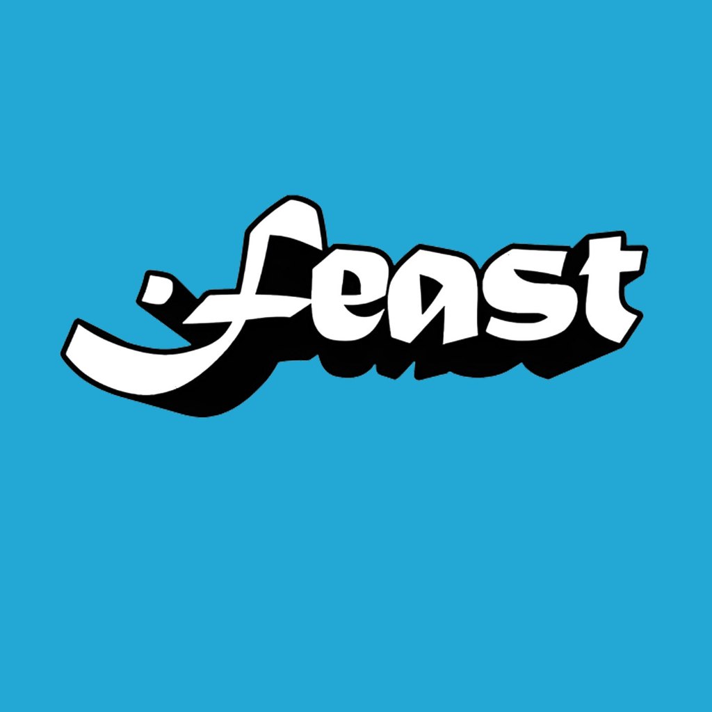 Feast LOGO STICKER CUTTING/METAL/INDIE BAND/Unit STICKER/Helmet