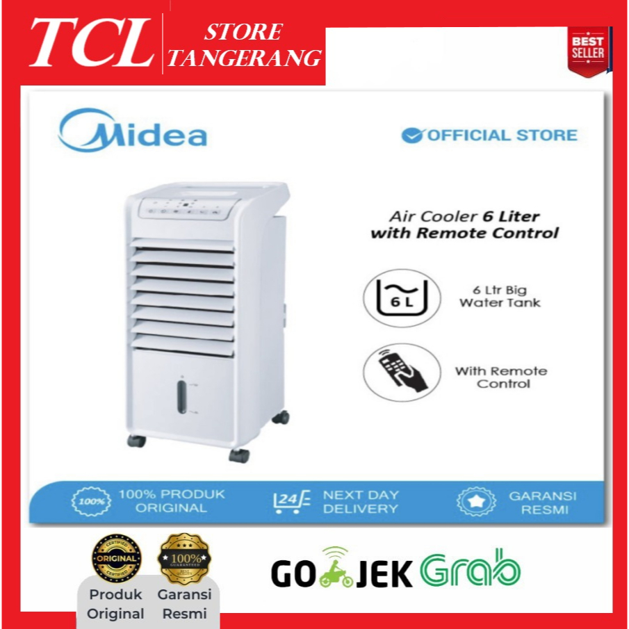 Midea Air Cooler 6 Liter Remote Control AC100-A Timer AC100A AC100 ...