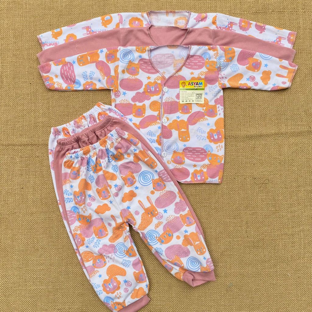 3pcs Long Sleeve Shirt+3Pcs Newborn BABY Trousers ASYAM BABY | Shopee ...