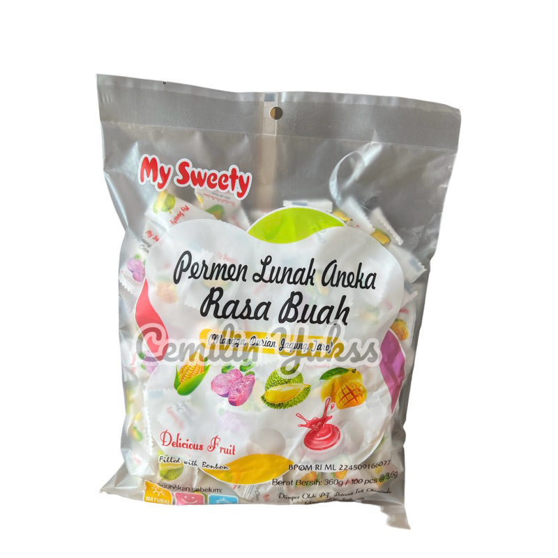 My Sweety Soft Candy Assorted Fruit Flavor 360g (Content 100Pcs ...