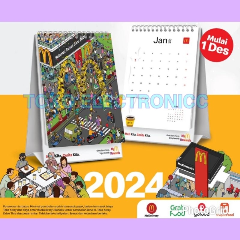 Mcd Desk Calendar 2025 Shopee Malaysia