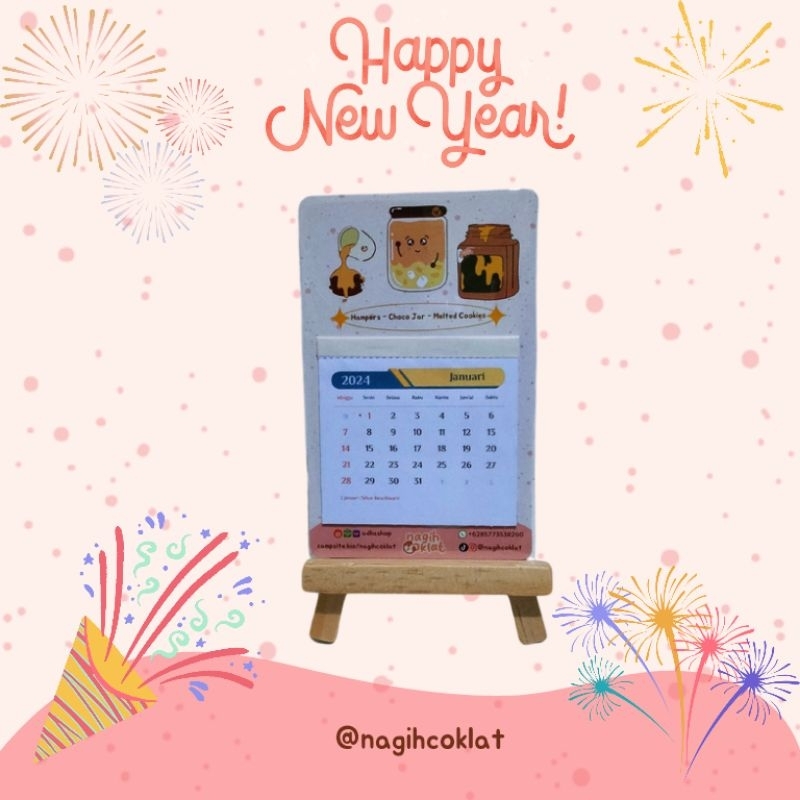 Gift Freebies Magnetic Calendar Seat 2024 Cute Memopad Sticker Bt21
