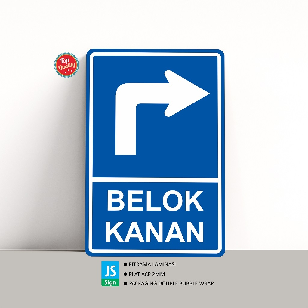 Safetysign K3 -Right Turn Direction+2MM Plate | Shopee Malaysia