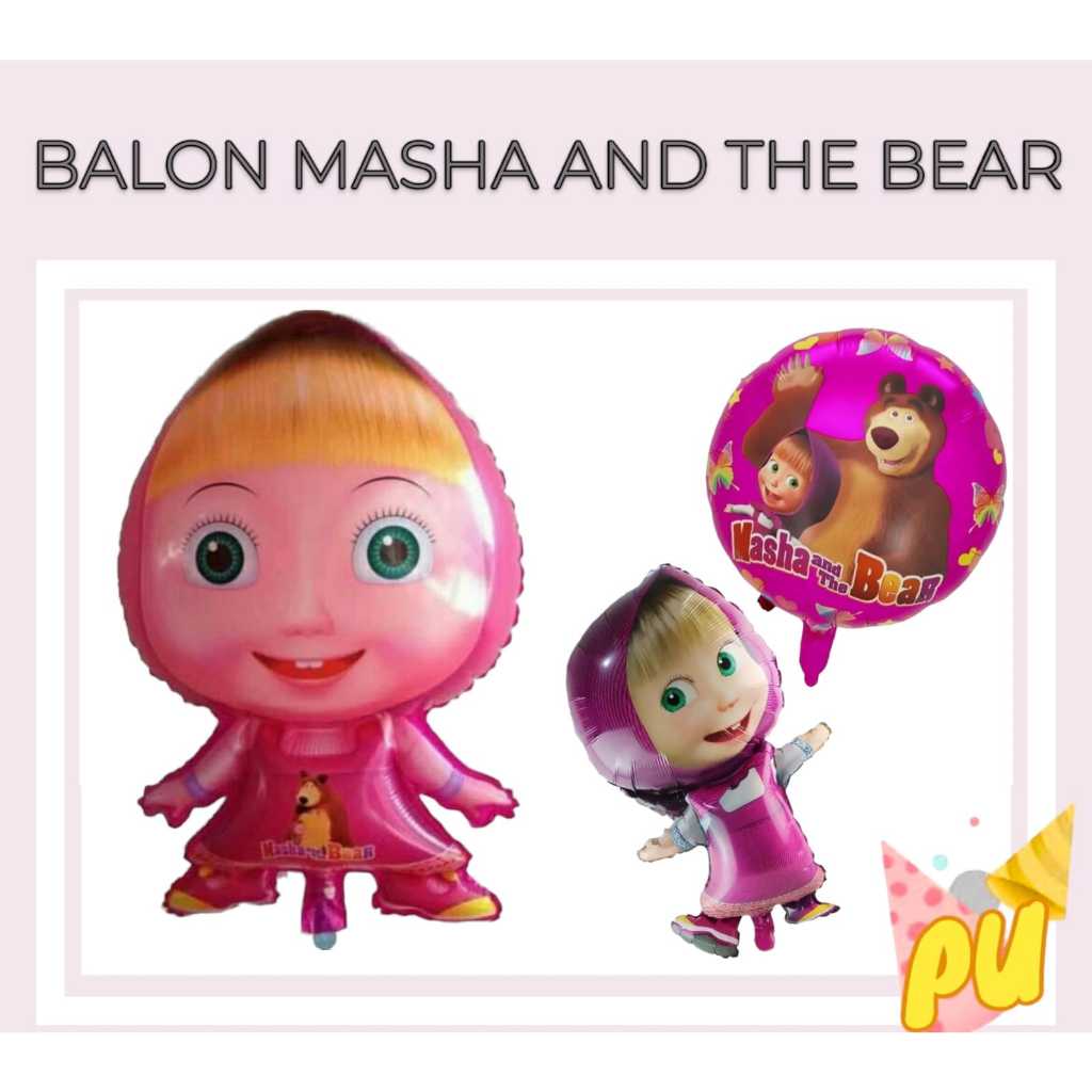 Masha And The Bear Balloons/Masha And The Bear Foil Balloons | Shopee ...