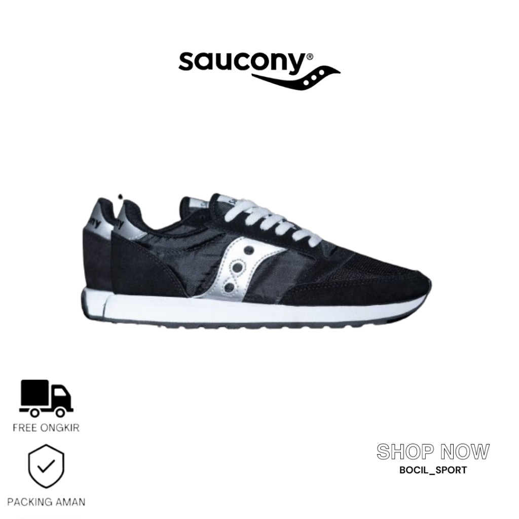 Saucony JAZZ BLACK SILVER Men s CASUAL Shoes