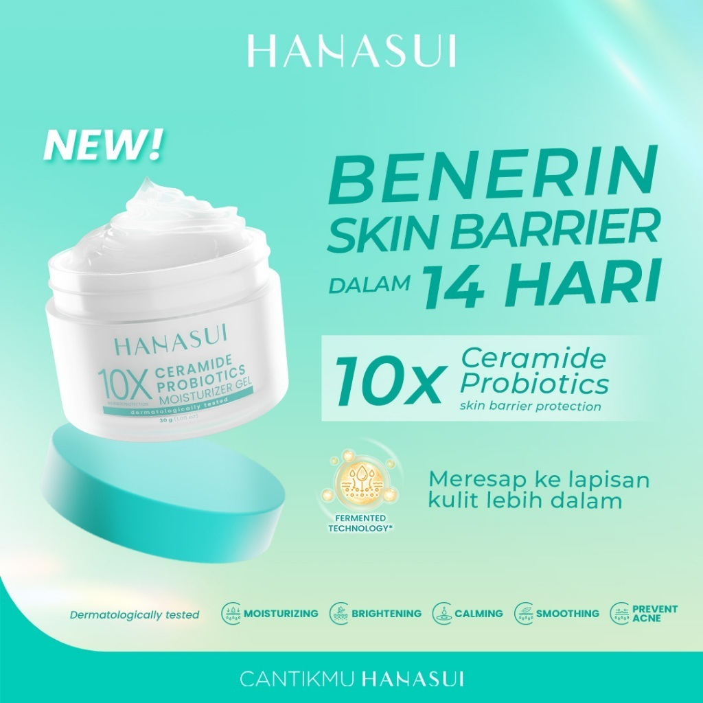 Original Hanasui 10X Ceramide Probiotics Moisturizer Gel 30gr ...