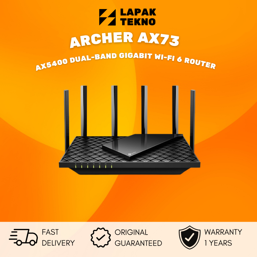 Tp-link Archer Wi-Fi 6 AX73 AX5400 Dual-Band Gigabit Router | Shopee ...