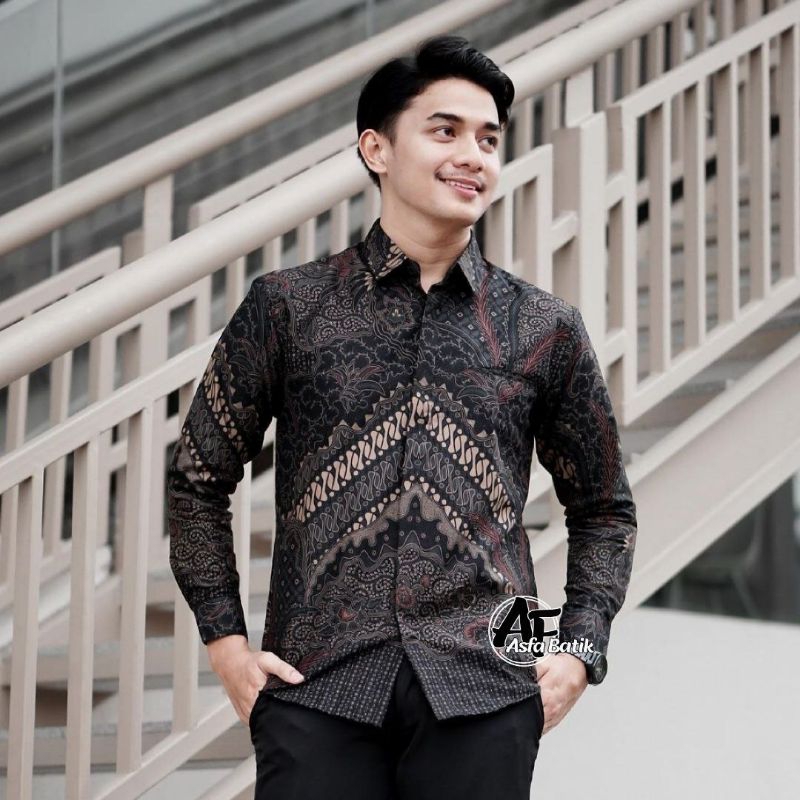 Batik Men BATIK Shirt Men Long Sleeve BATIK big size JUMBO