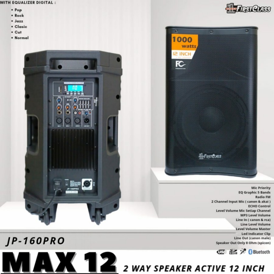 Active SPEAKER FIRSTCLASS MAX 12/MAX12 ORIGINAL Professional 12 INCH ...