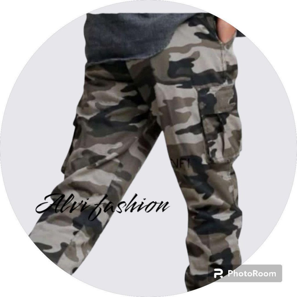 Long Camouflage Cargo Pants, Thick Material, Premium Quality, Kimpol ...