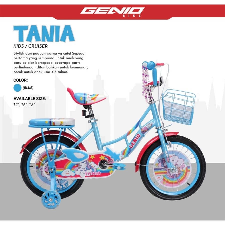 Children's Bike 12 16 18 inch Genio Tania Children's mini Bike | Shopee ...